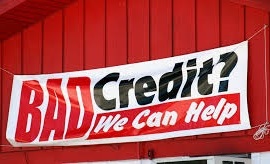 Image of a banner "bad credit? we can help"