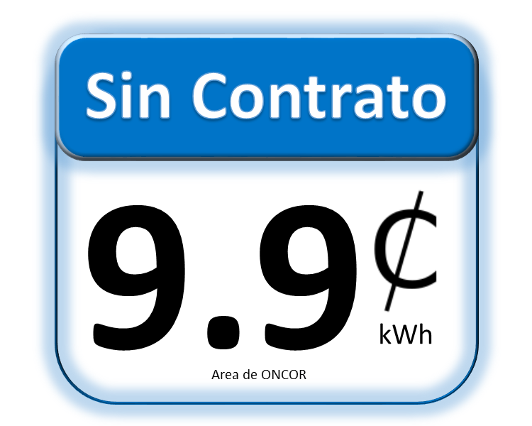 Tarifa Eléctrica. Electricidad Residencial Mes por Mes. Servicio de luz el mismo día. Electricidad para el hogar. 9.9C cents per klwh.