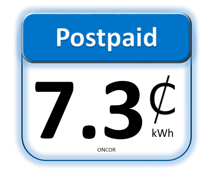 7.3 Cents Postpaid Energy Rate Electricity Express