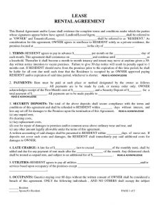 Sample of lease agreement - Switch Hold on Your Electricity Meter