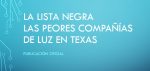Lista de malas compañías de luz en el estado de Texas
