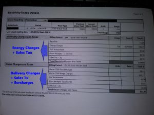 Electricity Bill Charges