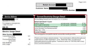 New electric bill with solar