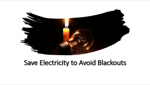 Save Electricity to Avoid Blackouts