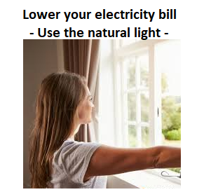 Lower your electricity bill use the natural light