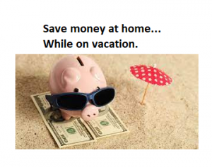 Save on energy while you are on vacation