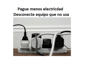 Pague menos electricidad desconectando dispositivos electrónicos