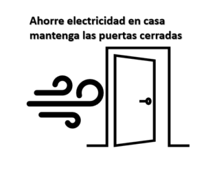 Ahorre electricidad en casa mantenga las puertas cerradas