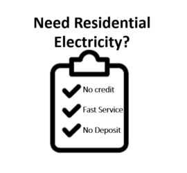 Residential Electricity No Credit Texas