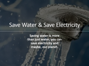 Save water and electricity