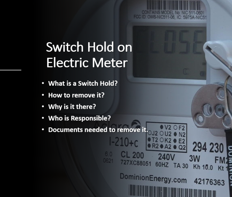 Switch Hold on Electricity Meter - All You Need to Know to Remove It.