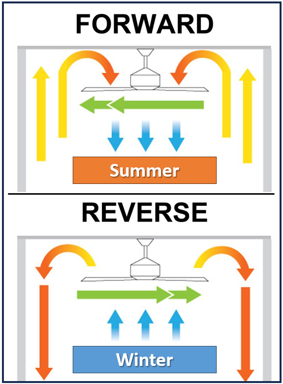 Ceiling Fan Settings for energy savings